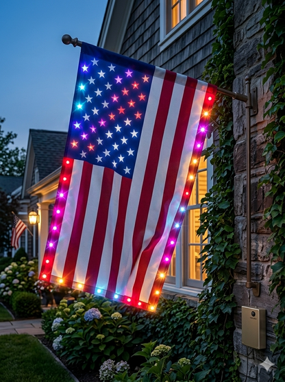 Last Day 49% OFF🔥 🦅 Illuminated 250th Anniversary USA Commemorative Flag - Premium LED Edition (3x5 Ft) -KKK
