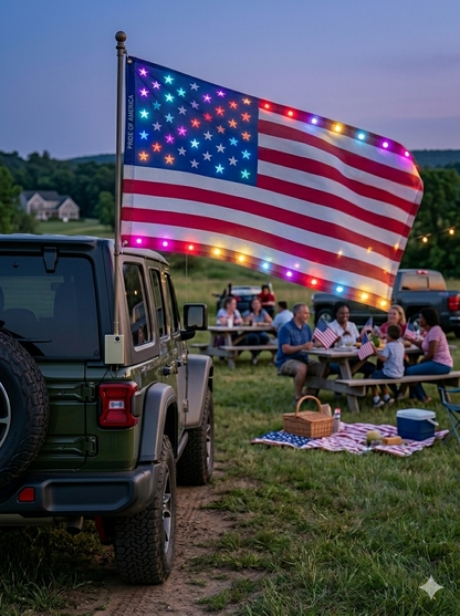 Last Day 49% OFF🔥 🦅 Illuminated 250th Anniversary USA Commemorative Flag - Premium LED Edition (3x5 Ft) -KKK