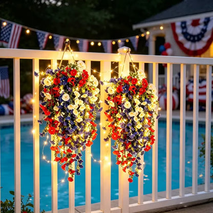 ✨ Celebrate America’s 250th Anniversary with Patriotic Hanging Flower Baskets-edition