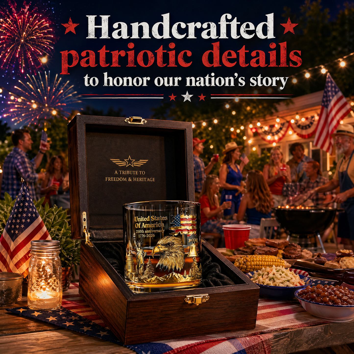 Last Day 49% OFF🔥250th Anniversary American   Patriotic Whiskey Glass (1776 – 2026)-Viral