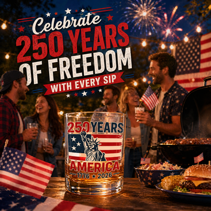 Last Day 49% OFF🔥250th Anniversary American   Patriotic Whiskey Glass (1776 – 2026)-Viral