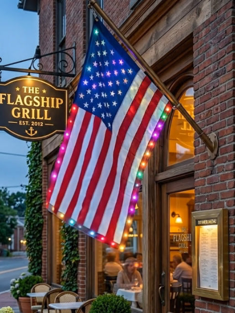 Last Day 49% OFF🔥 🦅 Illuminated 250th Anniversary USA Commemorative Flag - Premium LED Edition (3x5 Ft) -KKK