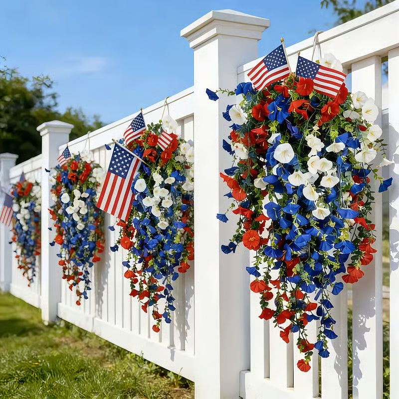 ✨ Celebrate America’s 250th Anniversary with Patriotic Hanging Flower Baskets-edition