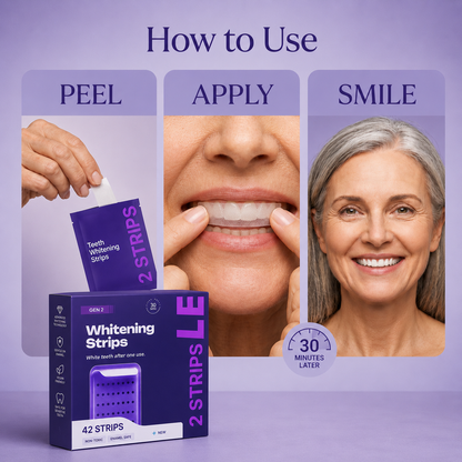 🔥💜🦷Natural Formula Purple Whitening Strips✨-Viral