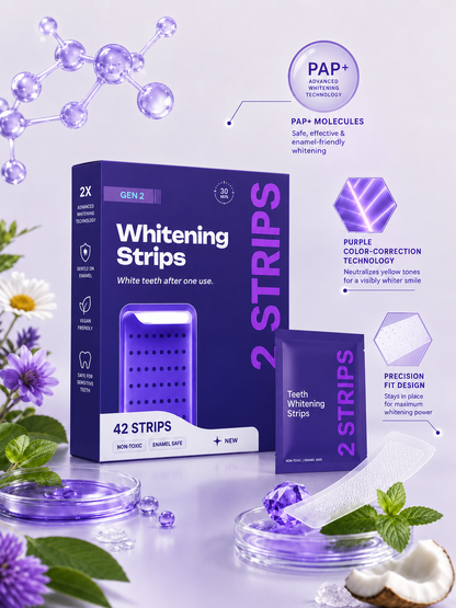 🔥💜🦷Natural Formula Purple Whitening Strips✨-Viral
