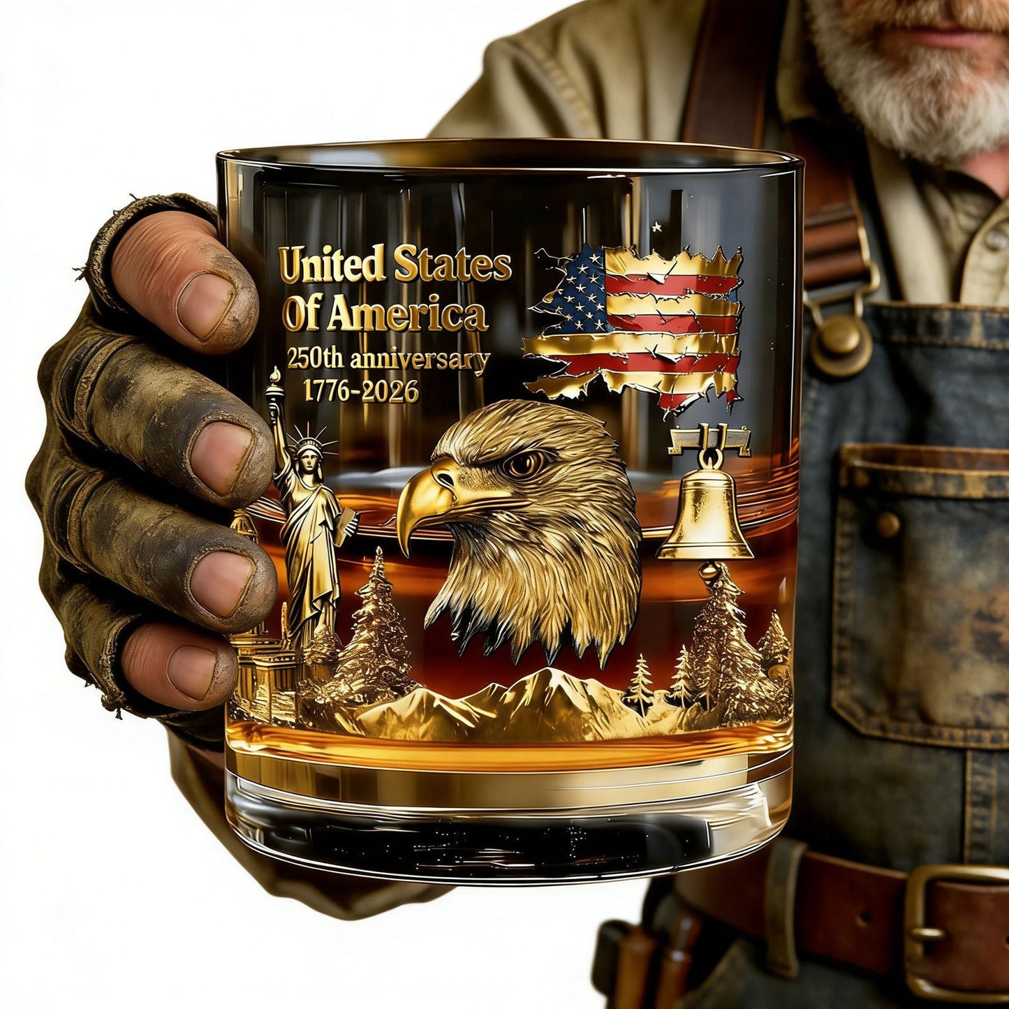 Last Day 49% OFF🔥250th Anniversary American   Patriotic Whiskey Glass (1776 – 2026)-Viral