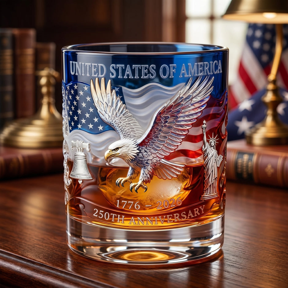 Last Day 49% OFF🔥250th Anniversary American   Patriotic Whiskey Glass (1776 – 2026)-Viral
