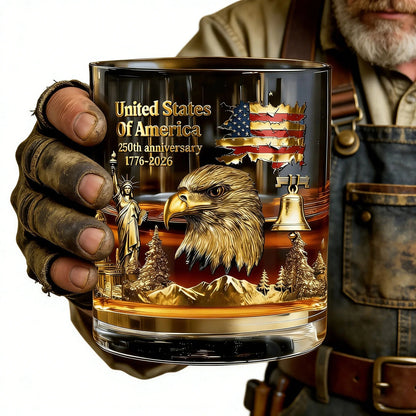 Last Day 49% OFF🔥250th Anniversary American Patriotic Whiskey Glass 1776-2026-Curated